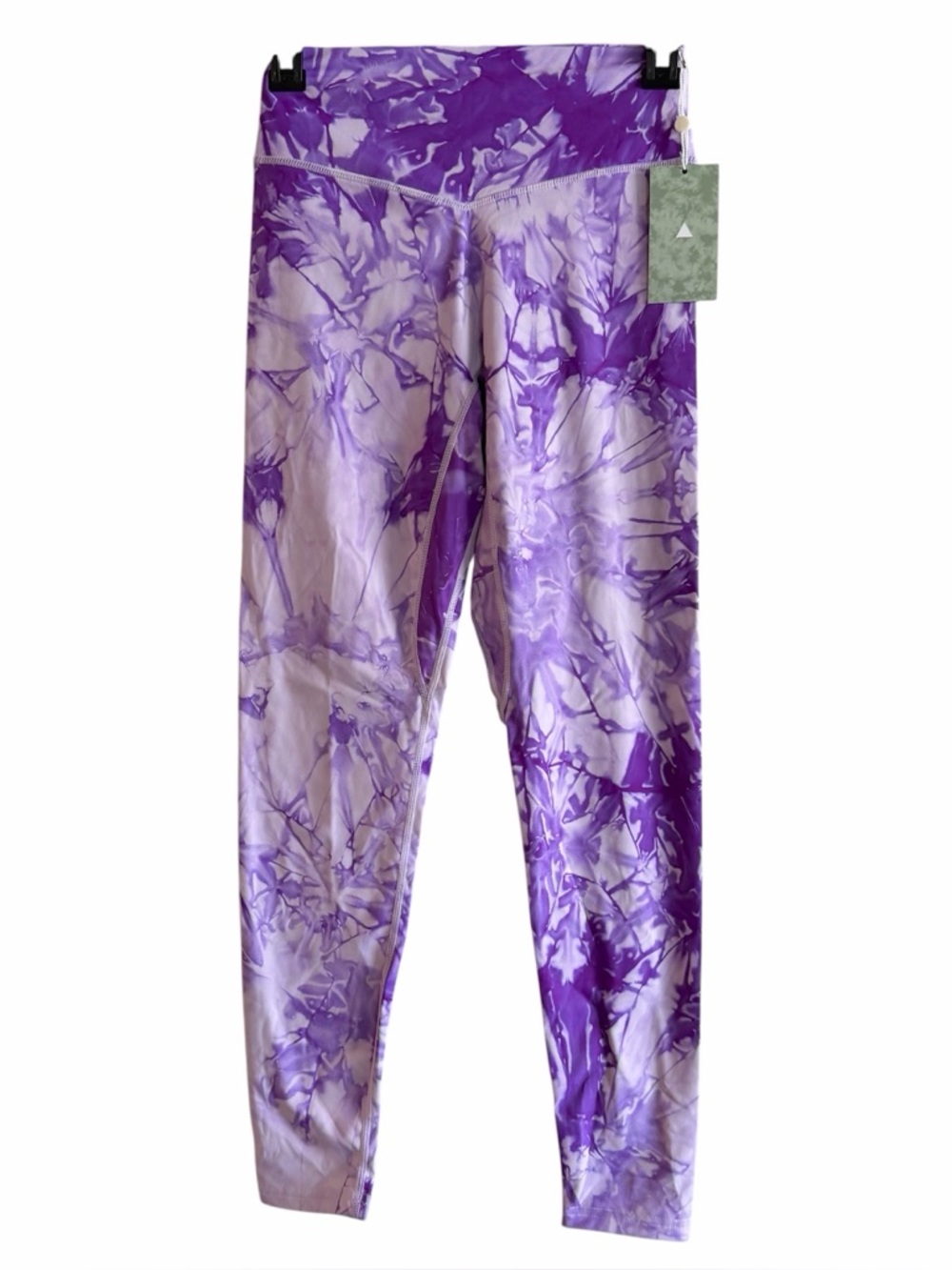 Vitality Balance Northern Lights Purple Tie Dye High Waist Athletic Leggings NWT